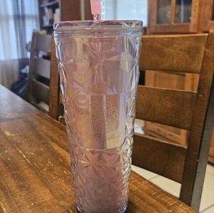 Starbucks Wicked Glinda Iridescent Tumbler 24 Oz With Silicone Straw Top…